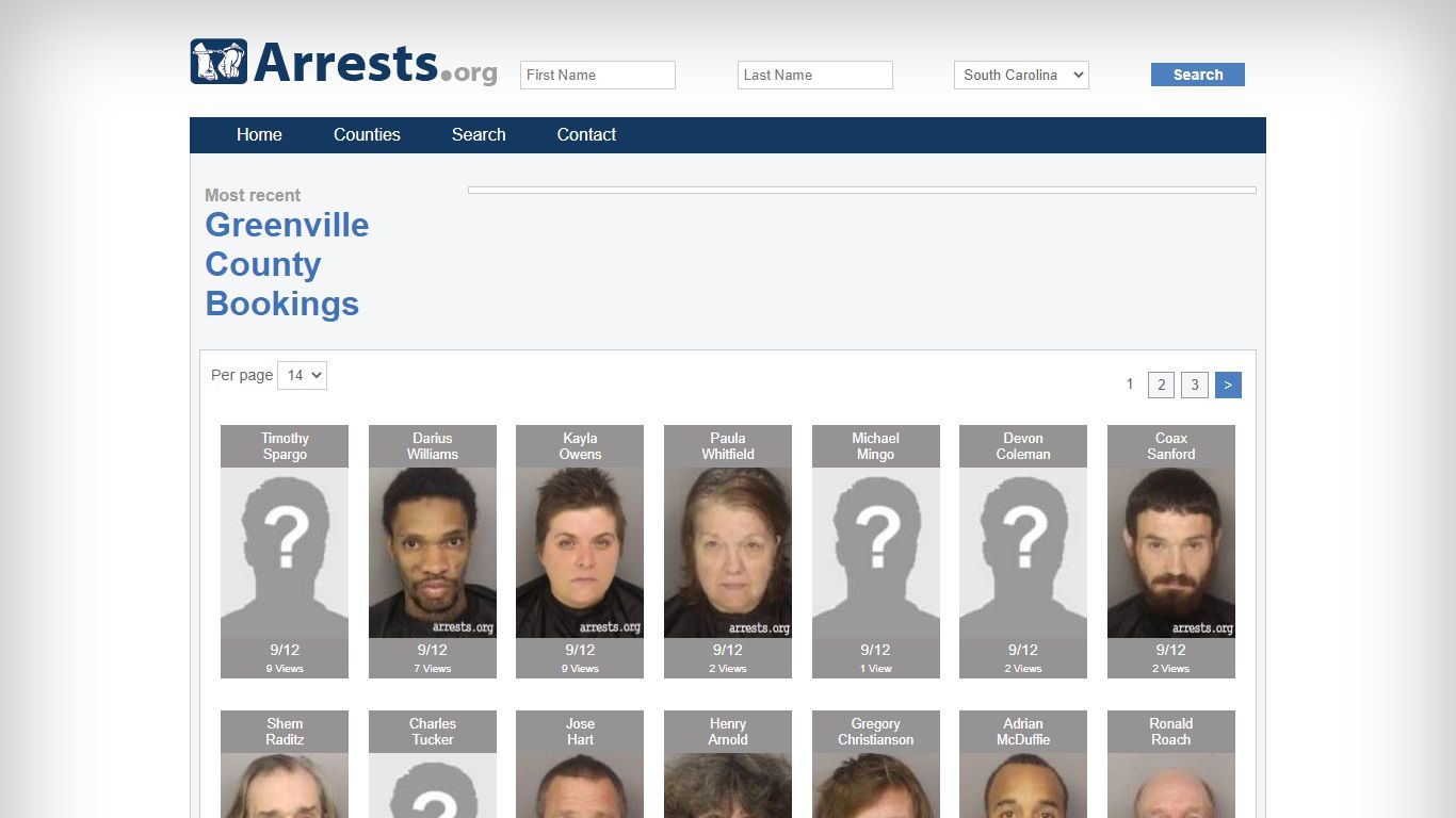 Greenville County Arrests and Inmate Search