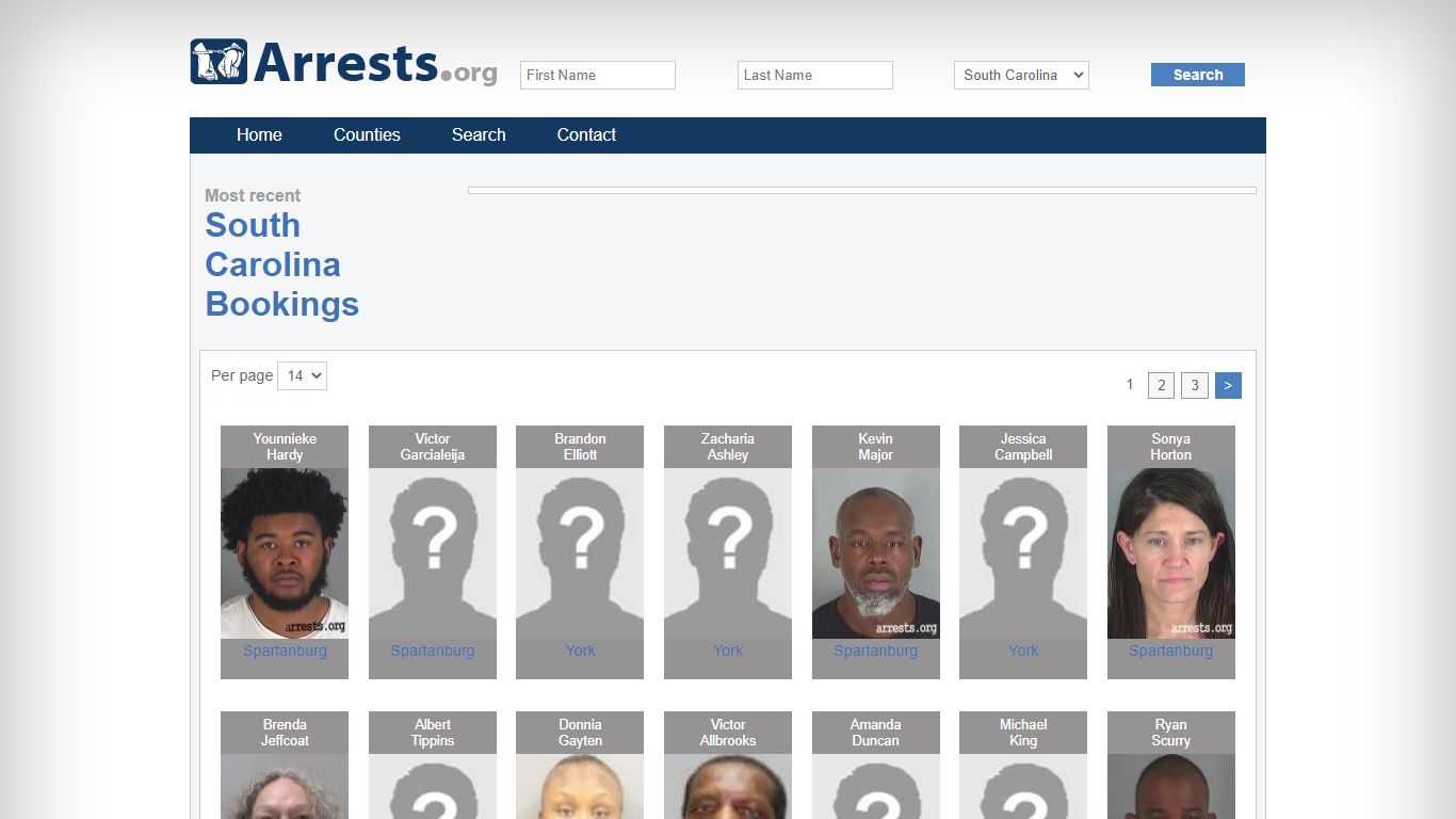 South Carolina Arrests and Inmate Search